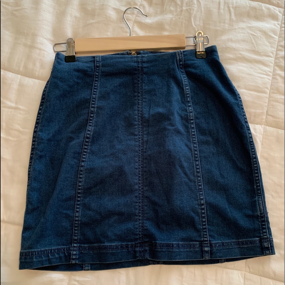 Free People Denim Mini Skirt